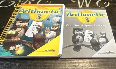 Abeka Arithmetic 3 Work-Text Spiral-Bound Teacher Key Quiz Test Speed Drill Key