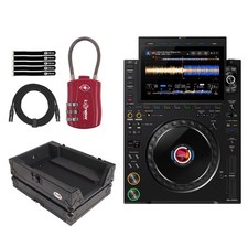 AlphaTheta CDJ-3000X DJ Player with XS-CDXBL Black Case Package