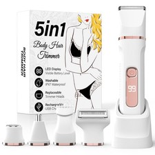 Bikini Trimmer for Women,5-in-1 Electric Razors for Women,Electric Shaver for...