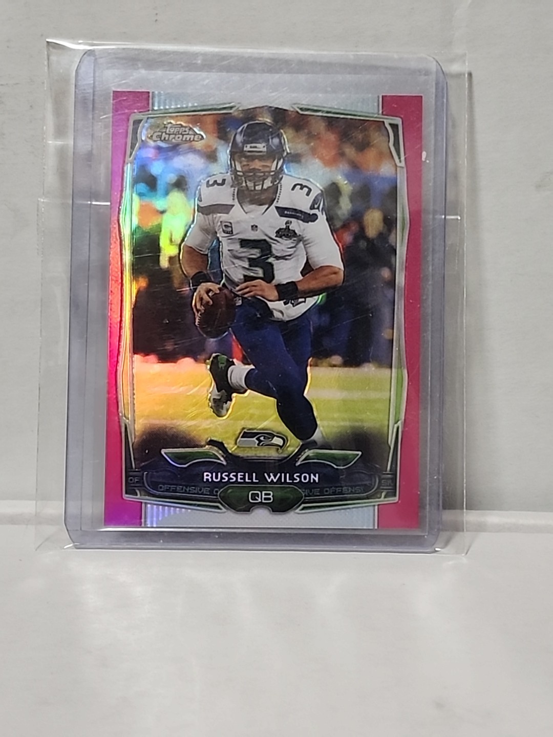 2014 Topps Chrome - Russell Wilson #102 BCA Pink Refractor /399