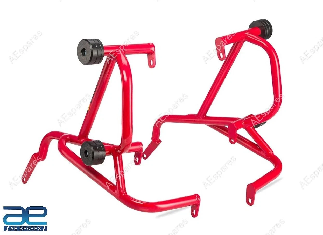 Engine Crash Guard With Sliders Red For Triumph Speed 400 Scrambler 400 X
