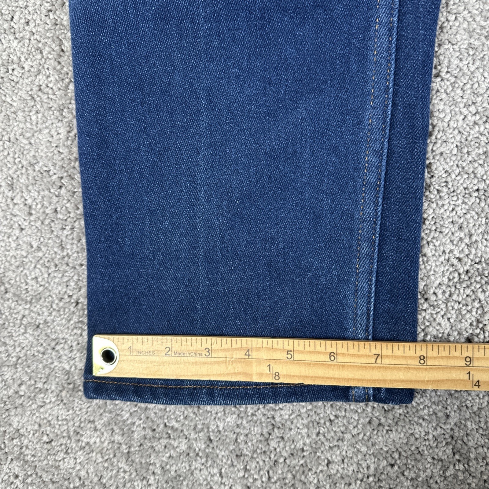 Vtg Levis 547 Jeans Mens 34x31 (Fit 30x30) Faded Raw Denim Wash Straight Leg 90' thumbnail 10