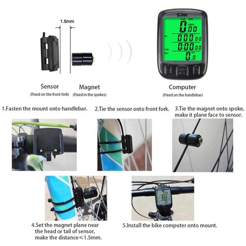 Accurate Bike Speedometer with Average Speed and Customizable Tire Sizes - Picture 2 of 12