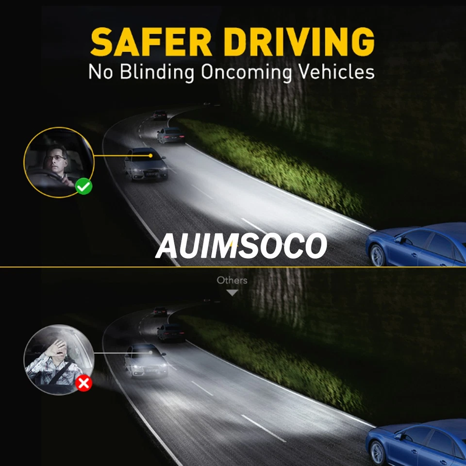 For Daewoo Lanos S Hatchback 1999-2002 9007 HB5 LED Headlight Bulbs Super Bright - Image 2 of 4