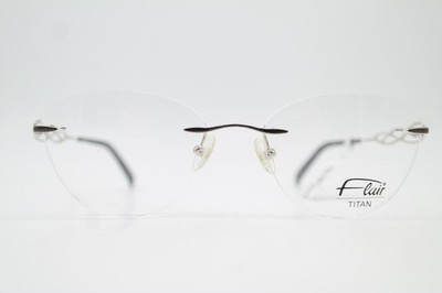 Brille Flair 112 TITAN Silber Randlos Brillengestell eyeglasses Neu