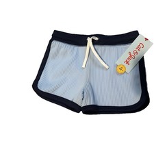 Cat  Jack Rib Easy Pull-On Shorts-blue-Girl's Size 4T NWT