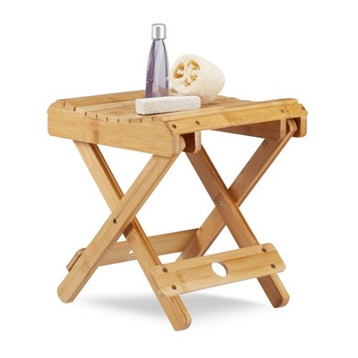 Bambus hocker Klapphocker Falthocker leicht Badezimmer Hocker Faltbarer Hocker