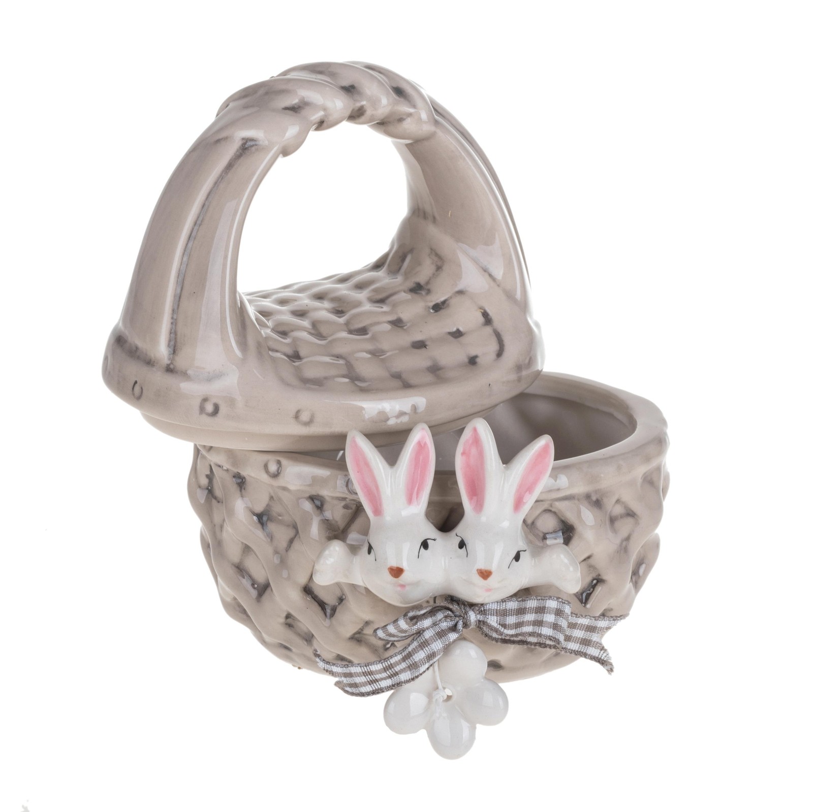 Cestini Pasquali con Coniglio Set da 4 - Porta Dolcetti e Ovetti