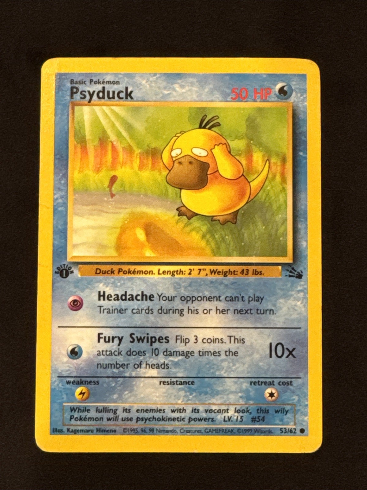 Psyduck 53/62 Fossil First Edition