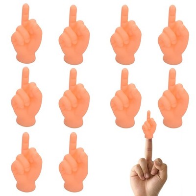 Tiny Hands for Fingers - 10 Pcs Cute Mini Hand Puppet (Middle Finger Sign) Pr...