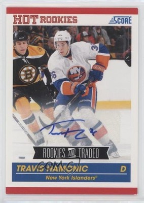 2010-11 Score Rookies & Traded Signatures Travis Hamonic #618 Auto RC 8tn