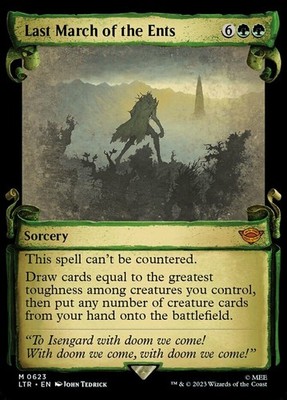 1 x Last March of the Ents - Foil - Showcase Scrolls - Universes Beyond: The Lor