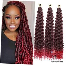 3X Passion Twist Crochet Braids Hair Pre-Separated Synthetic Curly 24" 1B/900