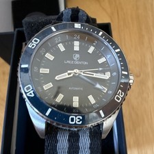 Lacz Denton GMT Automatic Diver Analog Watch Blue Unidirectional Bezel Box