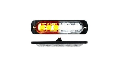 Race Sport Lighting RS70016W-A 6LED Flush Mount 19Flash Strobe Light White/Amber