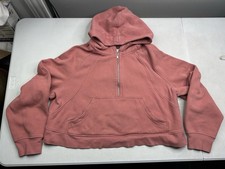 NWT Size XL/ XXL Lululemon Scuba Oversized 1/2 Zip Hoodie RPCR Raspberry Cream