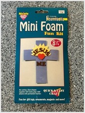 Nicole Foamtastic Jesus Loves Me Cross Kit FOM 227 1980s/90s Craft Foam