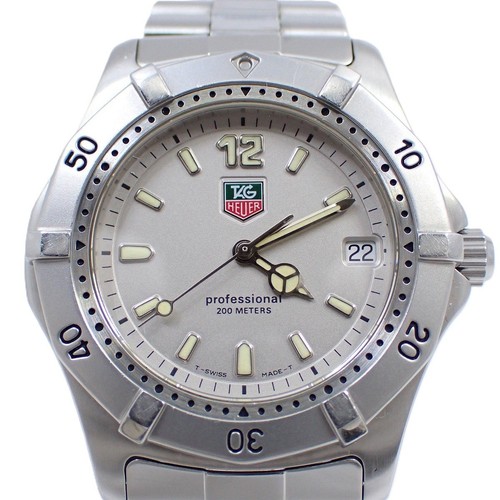 Tag Heuer 2000 Classic Quartz Men's Watch 38mm Silver Dial SS Band 200M ...