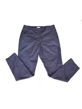 H & M Womens Navy Faux Pockets Tapered Leg Wear To Work Straight leg Pants 0