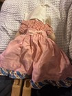 Vintage cloth mask face doll original Dutch costume Oilcloth Shoes 10” Adorable — photo 4