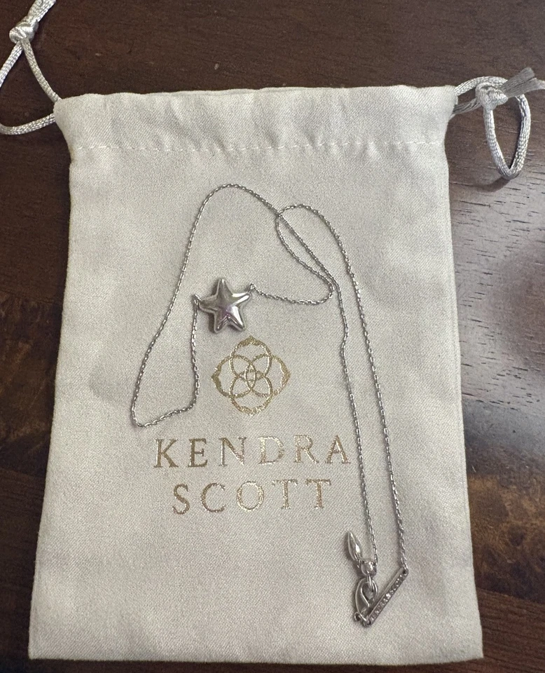 Kendra Scott Silver Jae Star Drusy Star Pendant Necklace - Image 3 of 4