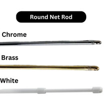 Extendable Telescopic Metal Net Voile Window Curtain Pole Rails