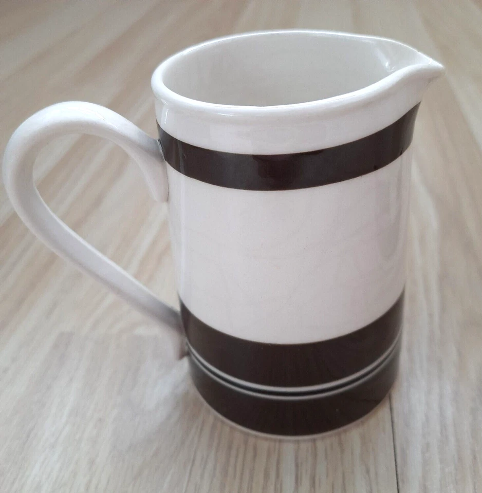 SADLER BROWN STRIPED COFFEE POT /TEA POT & MILK JUG SET COLLECTABLE VINTAGE XMAS - Image 3 of 4