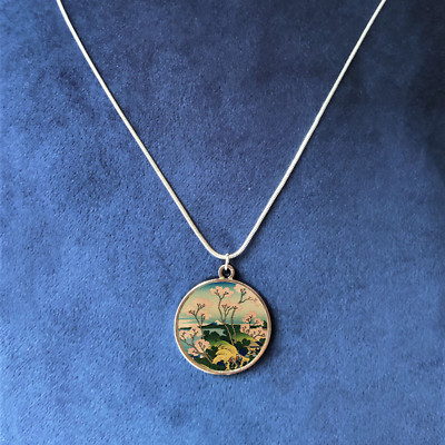 Goten-yama-hill at Shinagawa ladies necklace (Hokusai, Art)