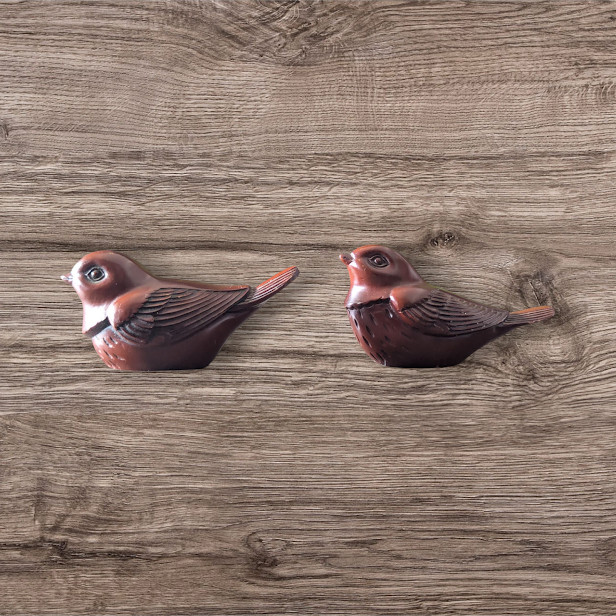 VINTAGE - Crowning Touch Collections - Set of Two Bird Resin Figurines