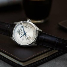 Hamilton Jazzmaster Open Heart Auto Ivory Dial Leather Band Men Watch H32705521 4