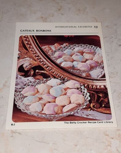 The Betty Crocker Recipe Card Library CARTE DI RICAMBIO FAVORI INTERNAZIONALI 1971 - Foto 2 di 9