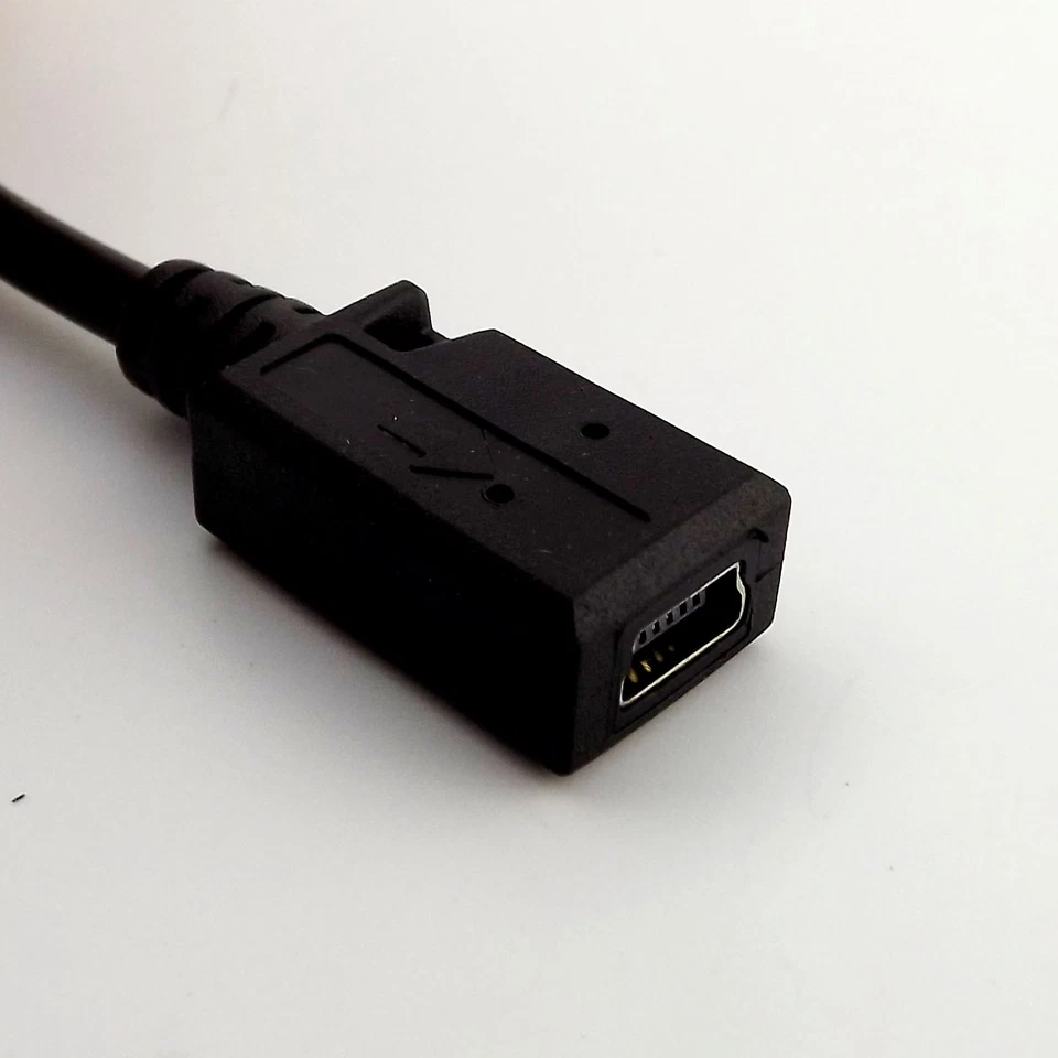 10x Mini USB 5Pin 90 Degree Left Angled Male to Female Extension Data Lead Cable - Image 4 of 4