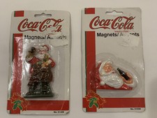 SET of 2 Vintage Coca Cola ~ Christmas Decorative Refrigerator Magnet