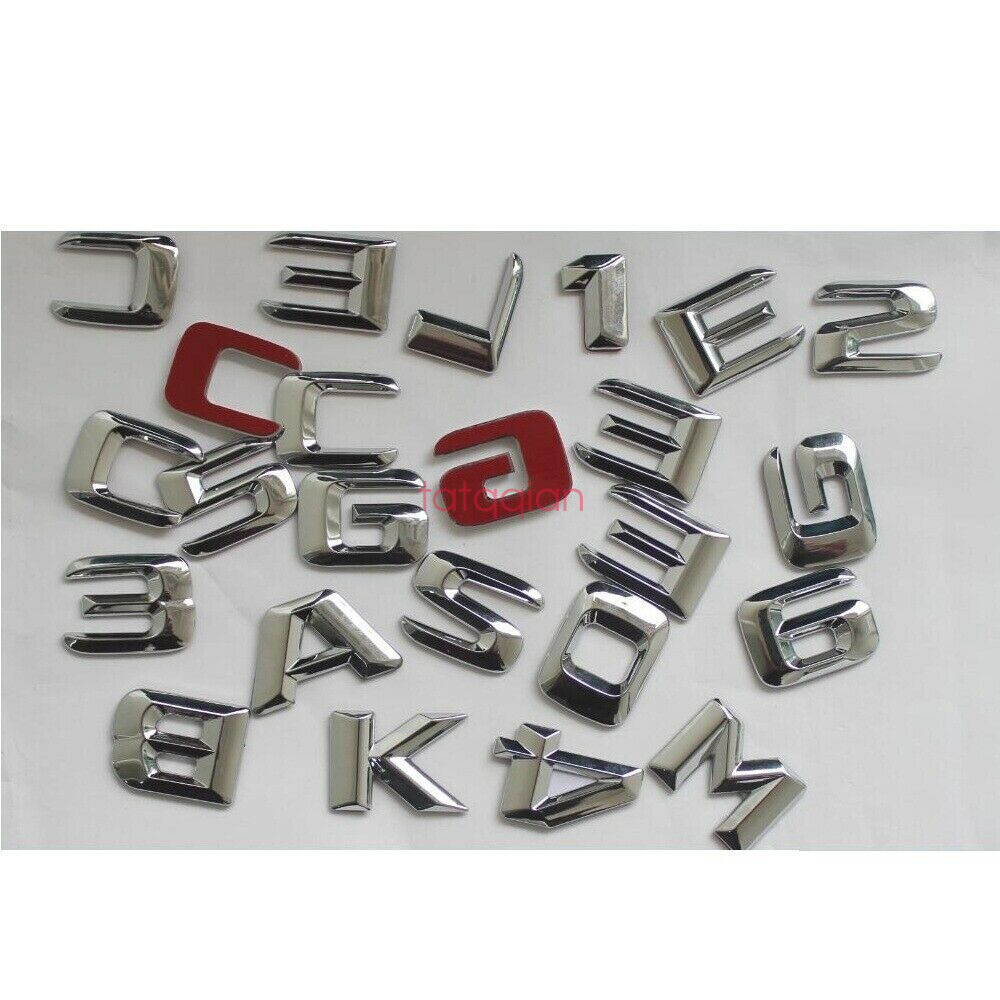 ML320 Chrome Trunk Emblem Badge For Mercedes W163 W164 ML-Class - 5 Individual Letters