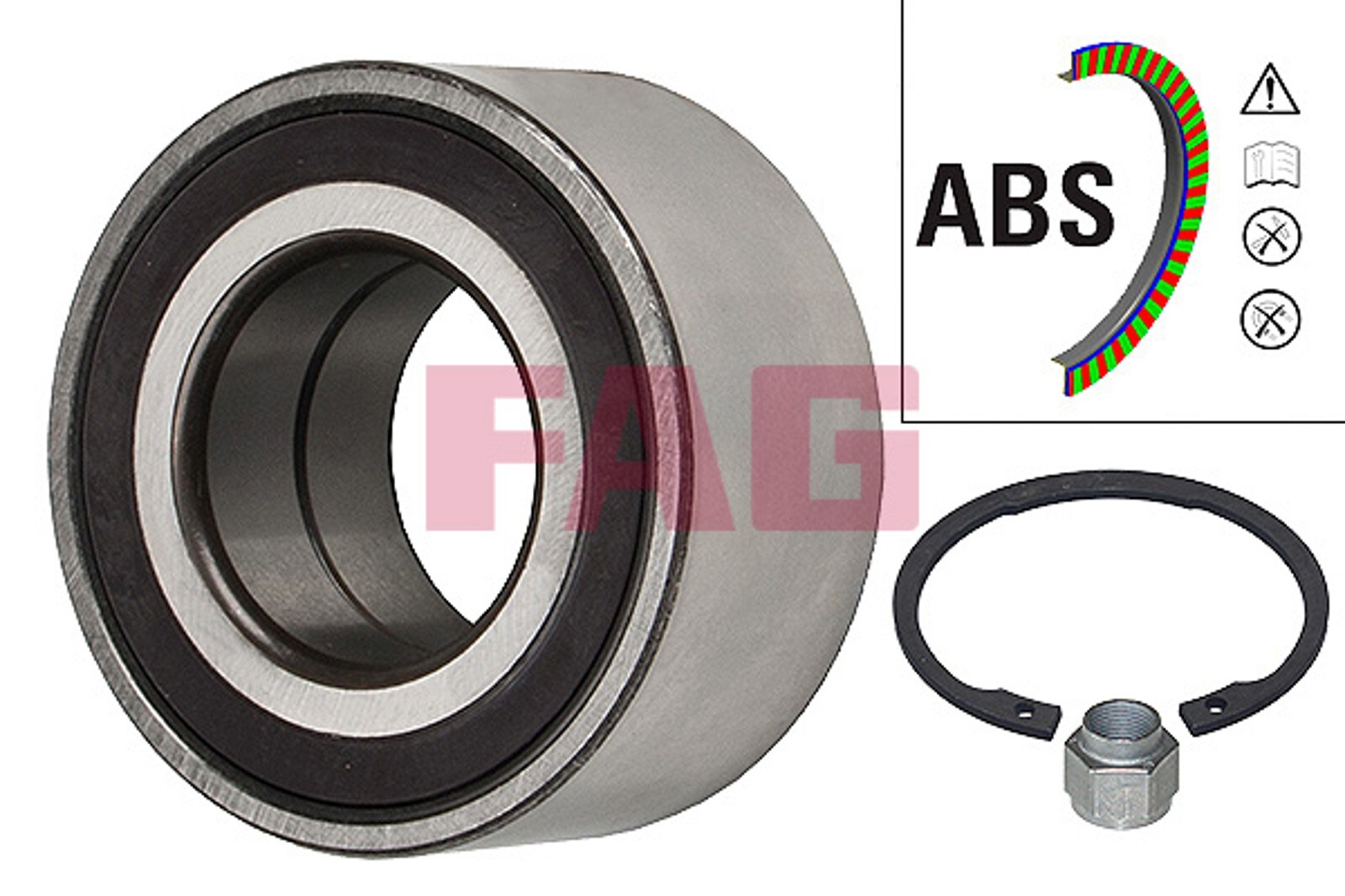 Roulement de roue Citroën C2 et C3 kit de train avant complet d 72mm