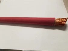 25' FT 4/0 WELDING BATTERY SOLAR CAR CABLE SAE J1127 RED MADE IN USA NEW
