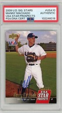 Manny Machado Signed 2009 UD Signature Stars USA Star Prospects #USA10 PSA RC