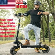 Off-Road E-Scooter for Adults,Dual 1200W Motors,48V20.8AH,37MPH