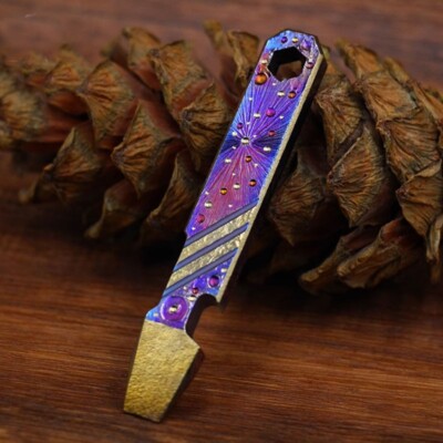 Titanium Alloy Meteorite Pry Bar Crowbar Bottle Opener Wrench Outdoor Tool