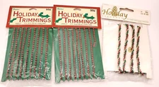Vintage DARICE Bead Garland 3mm & Holiday Elegance Twist Bead Garland 25mm