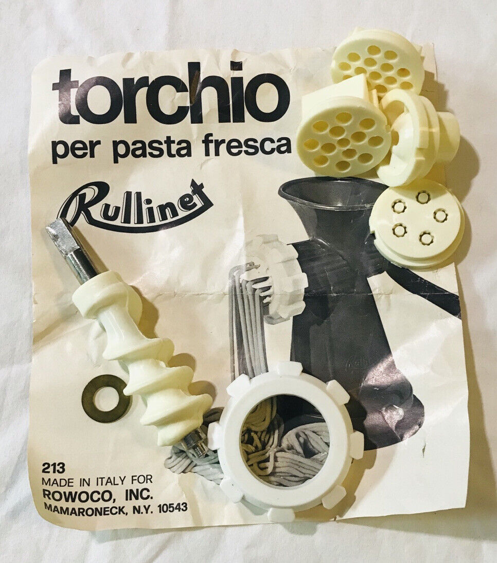 Vtg Torchio Pasta Maker Rullinet Accessories And Instructions Only Shapes  READ
