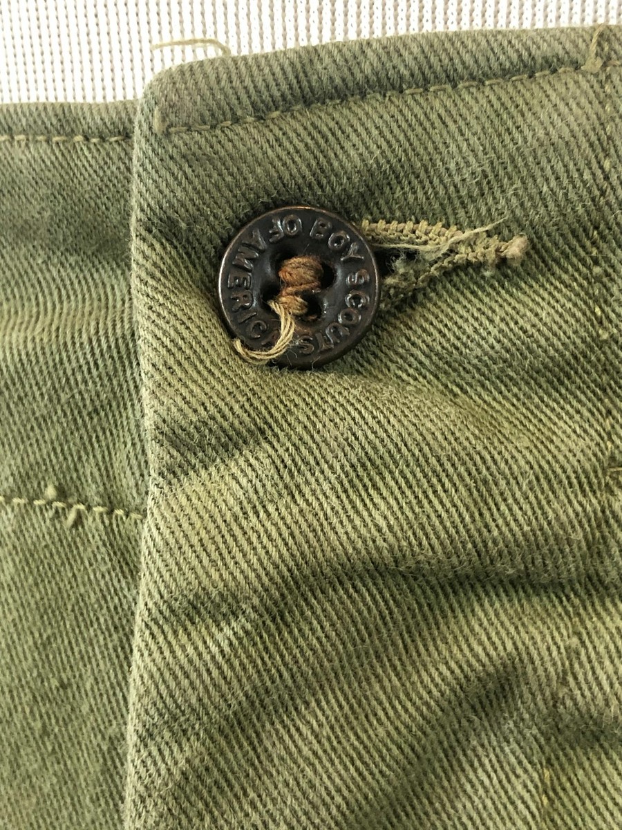 Vintage 60s BSA Boy Scouts Army Green with Red Trim High Waist Vintage 60s BSA Boy Scouts Army Green with Red Trim High Waist
