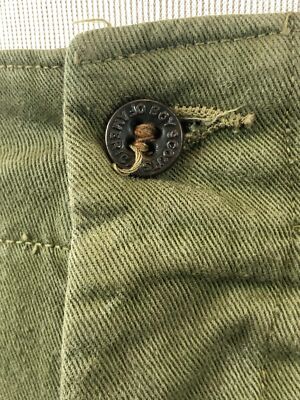 Vintage 60s BSA Boy Scouts Army Green with Red Trim High Waist