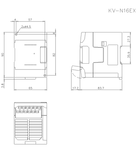 1 Stück KEYENCE KV-N16EX SPS Programmierbares Steuerungsmodul Neu - Bild 3 von 3