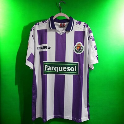 ウェア 99-01 REAL VALLADOLID JO #25 Real Valladolid 1999-2000 Home Shirt #25 Jo LFP Patch/Badge Kelme