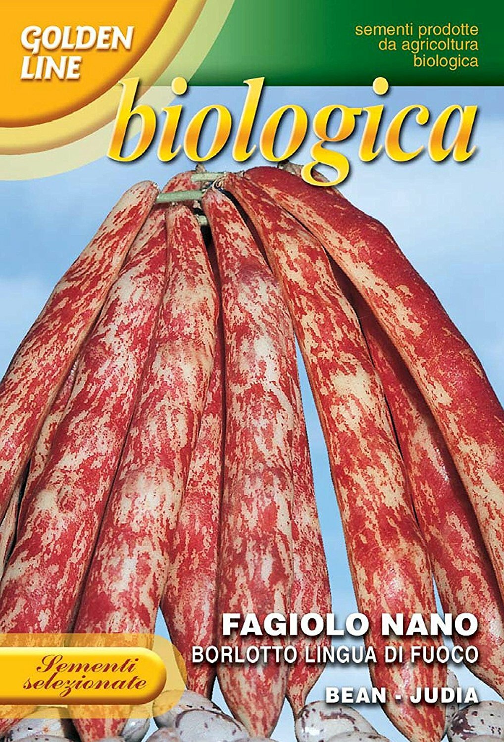 Franchi Seeds Organic Dwarf Bean Borlotto Lingua di fuoco Seeds