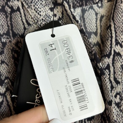その他 R JOSEPH RIBKOFF size 14 Beige Black Snakeskin Button Maxi Dress