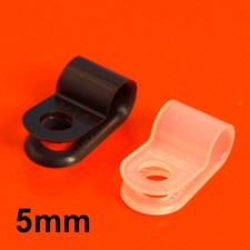 High Quality Black & White Nylon Plastic P Clips - Fasteners for Cable & Tubing