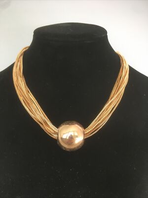 Statement Kette goldfarbene Damenkette Modeschmuck Halskette kurz Collier