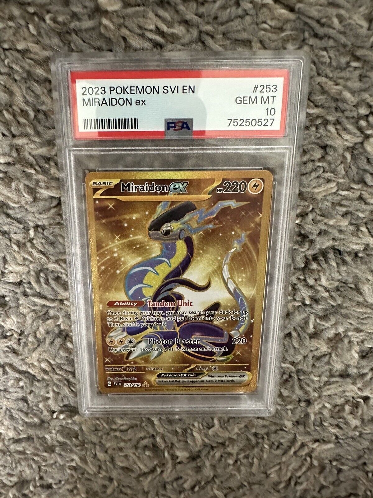 Miraidon ex #253 Secret Rare Gold PSA 10